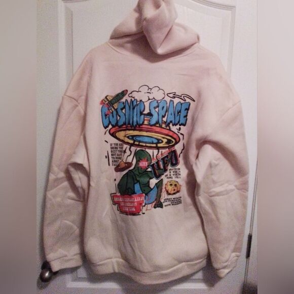 Street Life Men’s Alien Express UFO Print Zip Hoodie NWT - Picture 2 of 5